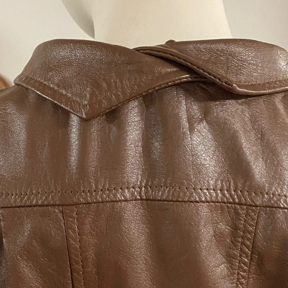 Avanti Vintage 80s Brown Leather Jacket
